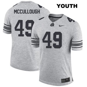 Youth NCAA Ohio State Buckeyes Liam McCullough #49 College Stitched Authentic Nike Gray Football Jersey FH20T43SK